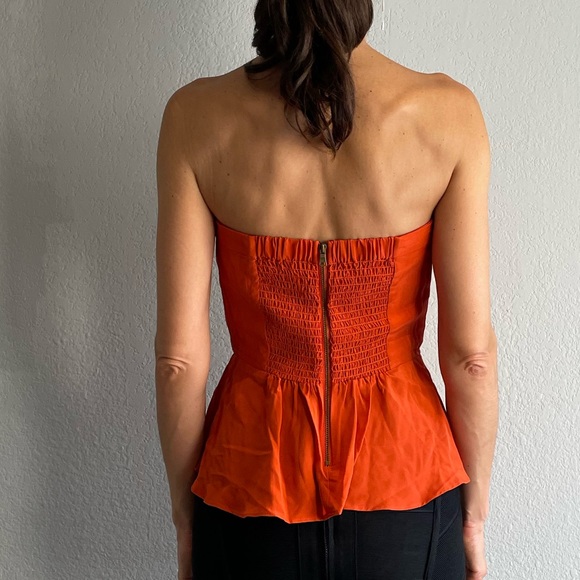 Bebe XS Corset Silk Pelpum Top XS Nwt Y2K - Picture 6 of 6